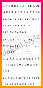 Eastwood Font letter style preview