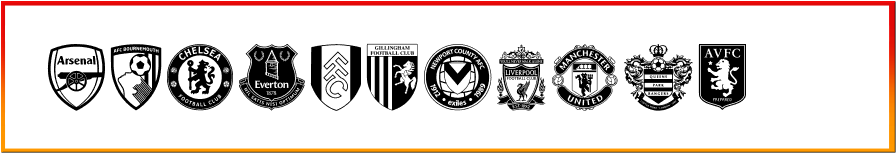 English Football Club Badges Font style download