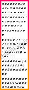 Falcon Punch Font letter style preview