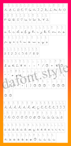 Fox in the snow font letter style preview
