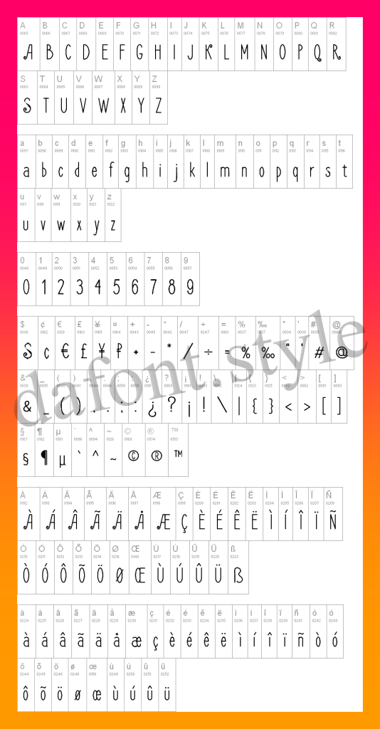 Frenchpress font letter style preview