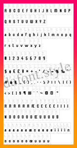 Futurama Font letter style preview