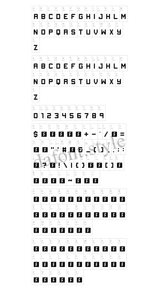 Gameplay font letter style preview