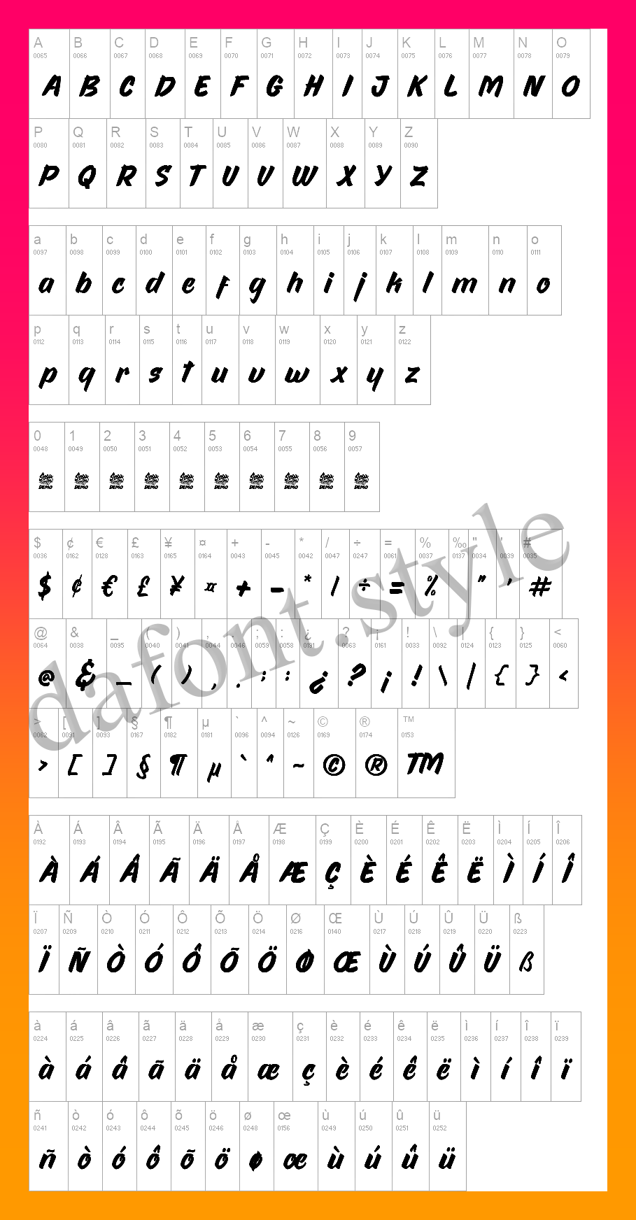Gedhibold Font letter style preview