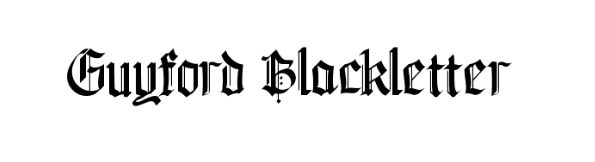 Guyford Blackletter font style download