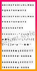 Happy Chicken Font letter style preview