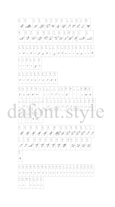 Holimount font letter style preview