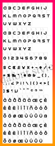 IDroid font letter style preview