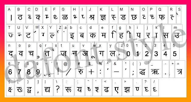 kruti dev font letter style preview