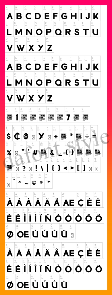 Largest Genome font letter style preview