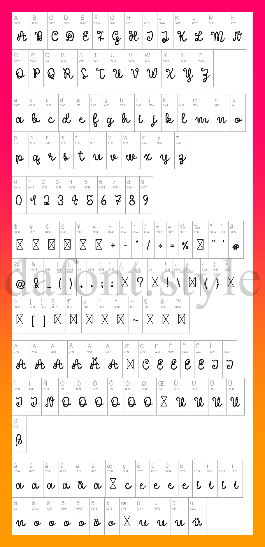 Like A Rope Font letter style preview