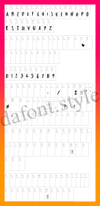 Love The One You're With font letter style preview