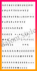 Love United Font letter style preview