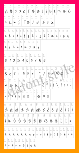 Lovely Font letter style preview
