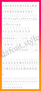 Lovely heart font letter style preview