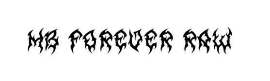 MB Forever Raw font style