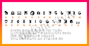 Madoka Magica Font letter style preview