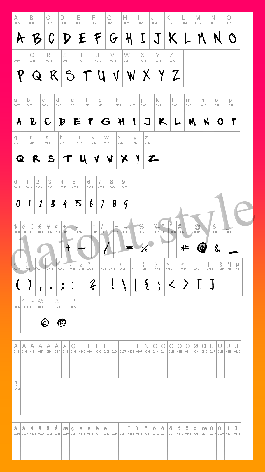 Marker Twins Font letter style preview