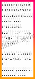Maximum Impact Font letter style preview
