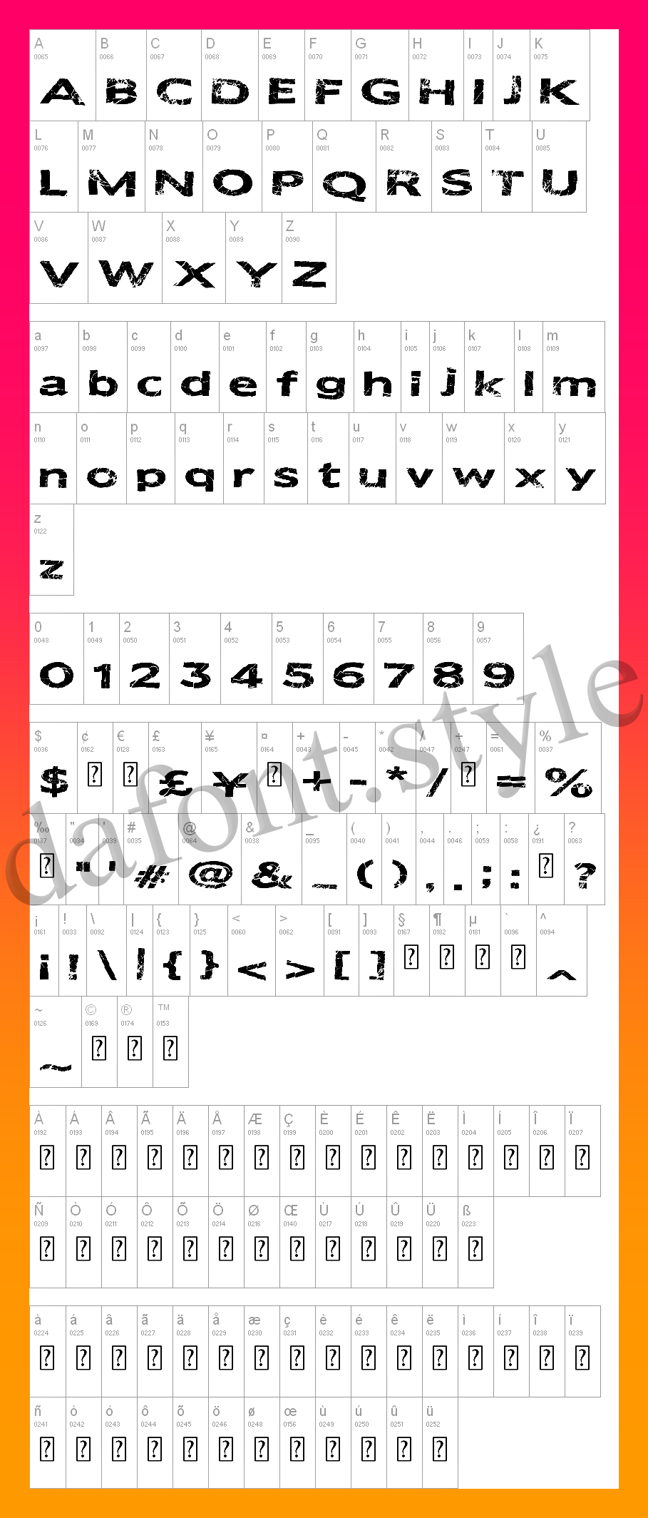 Metal Crime Font letter style preview