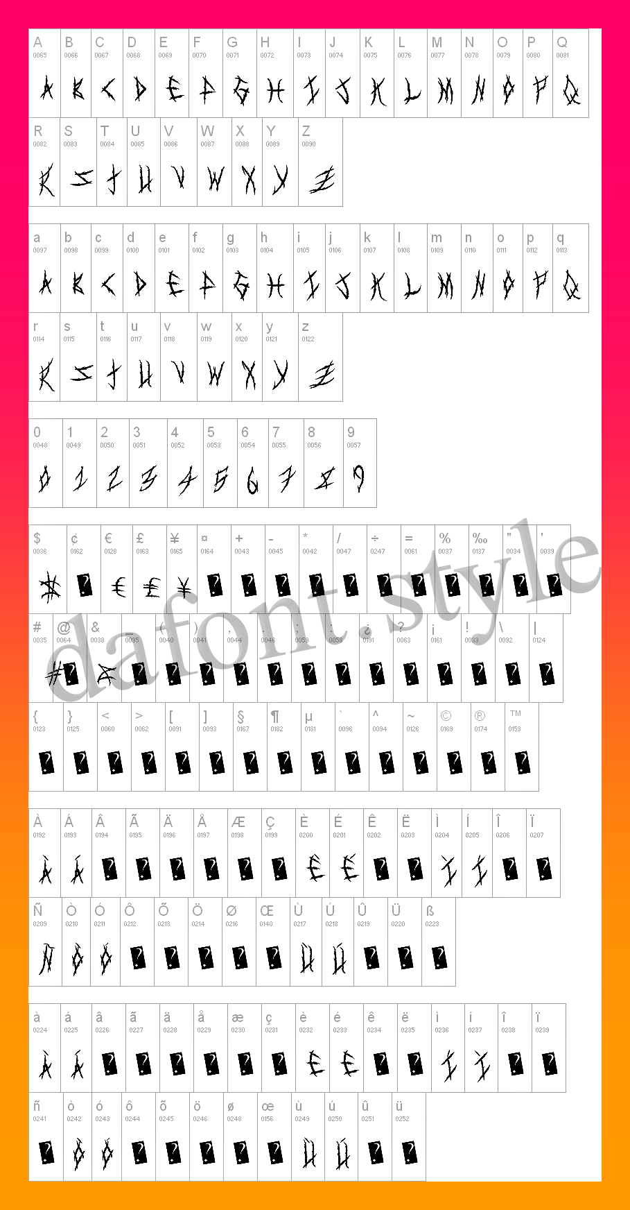MetalShow Font letter style preview
