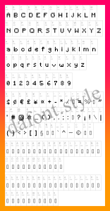 Minecraft Font letter style preview