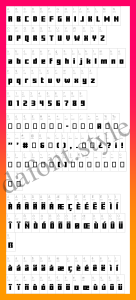Minercraftory Font letter style preview
