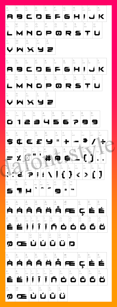 Moto Verse font letter style preview
