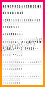 Newspaper Cutout White On Black Font letter style preview