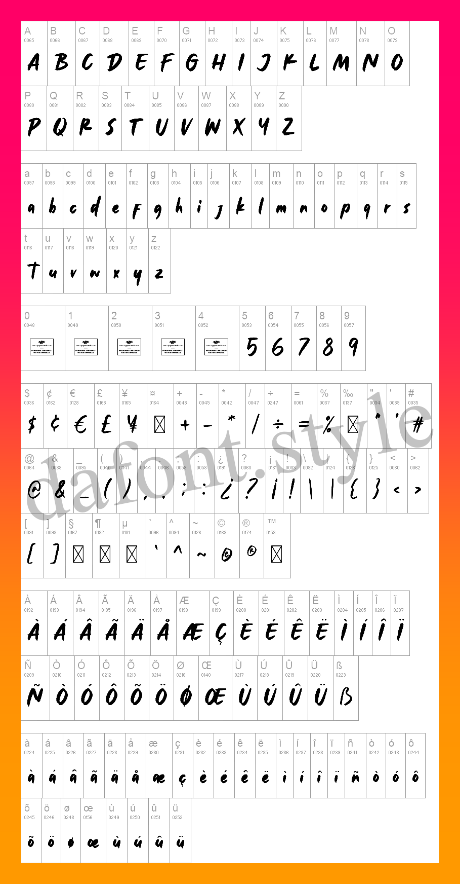 North Plains Font letter style preview