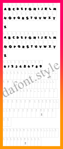 Panic Font letter style preview