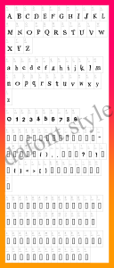 Positions Font letter style preview