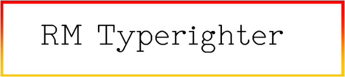 RM Typerighter font style download