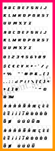 Racing Hard Font letter style preview