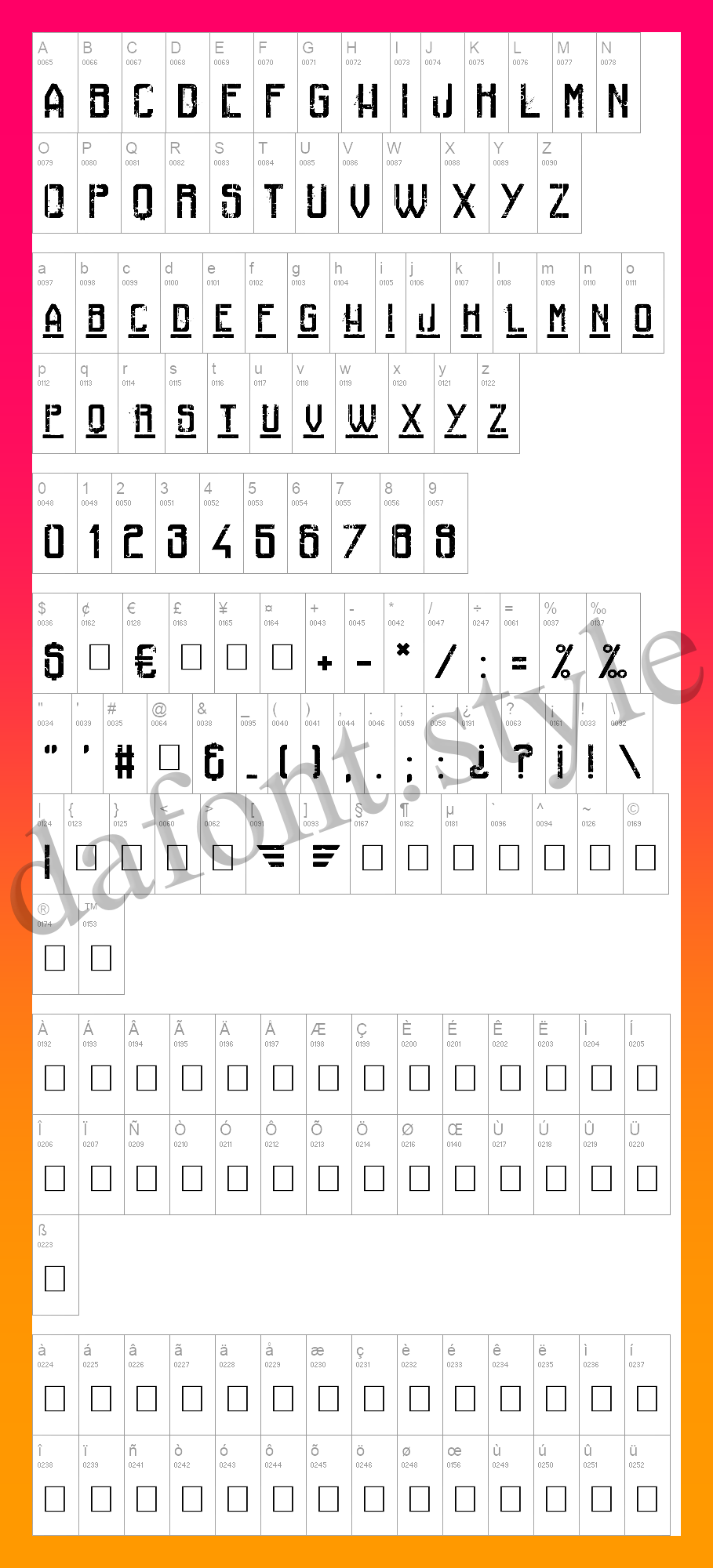 Railway To Hells Font letter style preview
