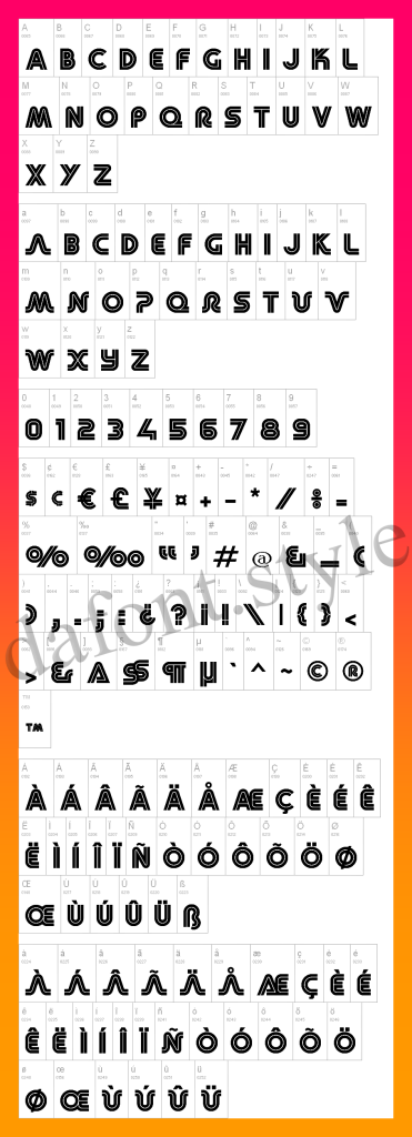 Retro Mono Font letter style preview