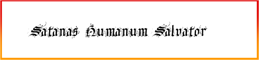 Satanas Humanum Salvator Font style download