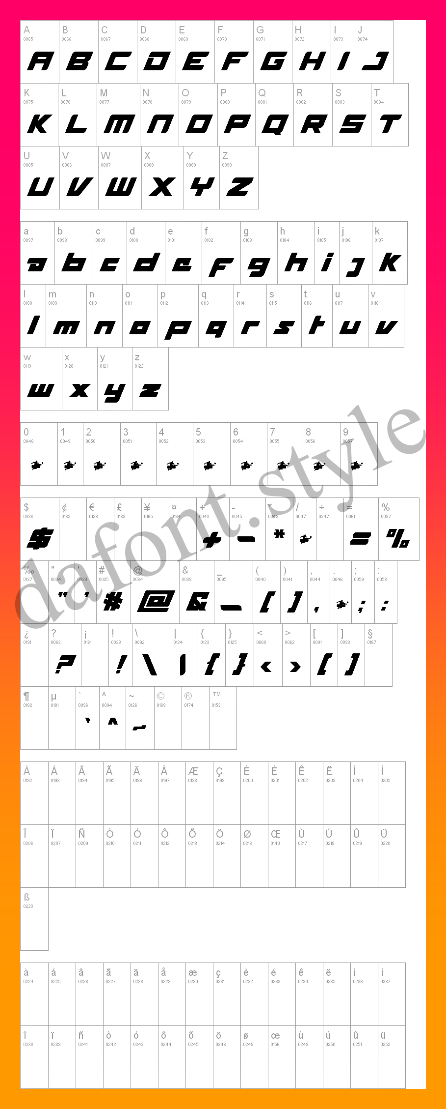 Sportypo Font letter style preview