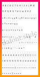 Sweety Font letter style preview