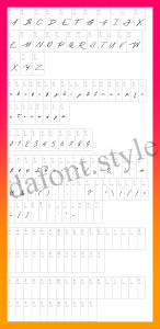 Thesignature Font letter style preview