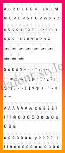 Thicker Font letter style preview