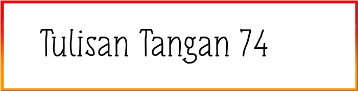 Tulisan Tangan 74 Font style download