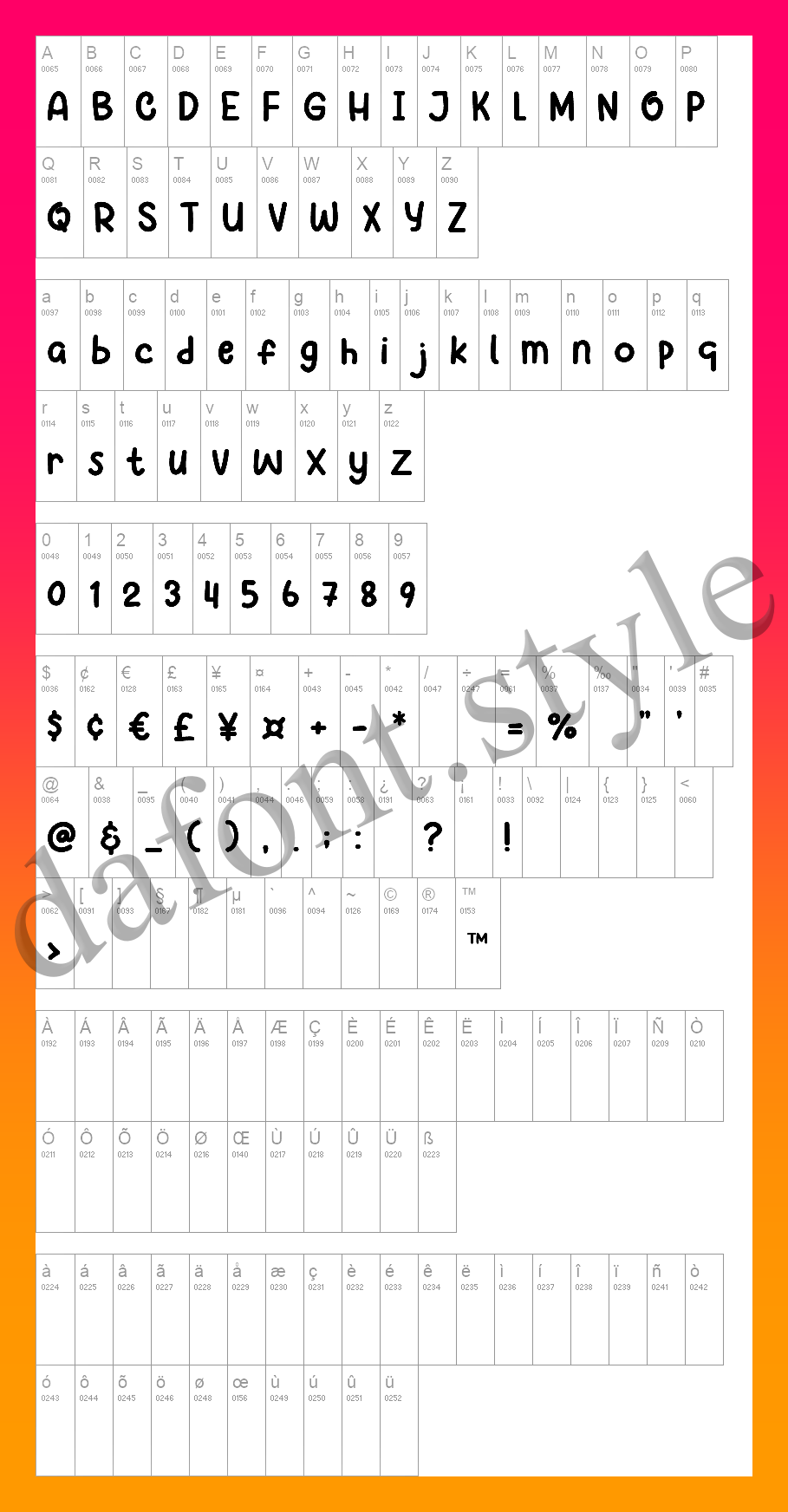 Venily Font letter style preview