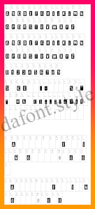 White On Black Font letter style preview