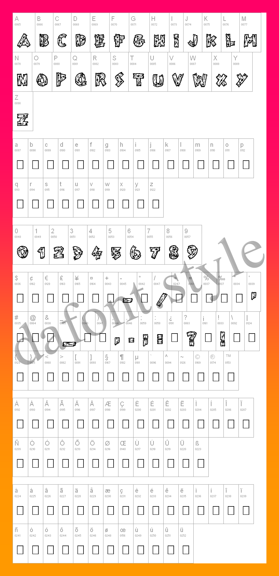 Wild Trails Font letter style preview