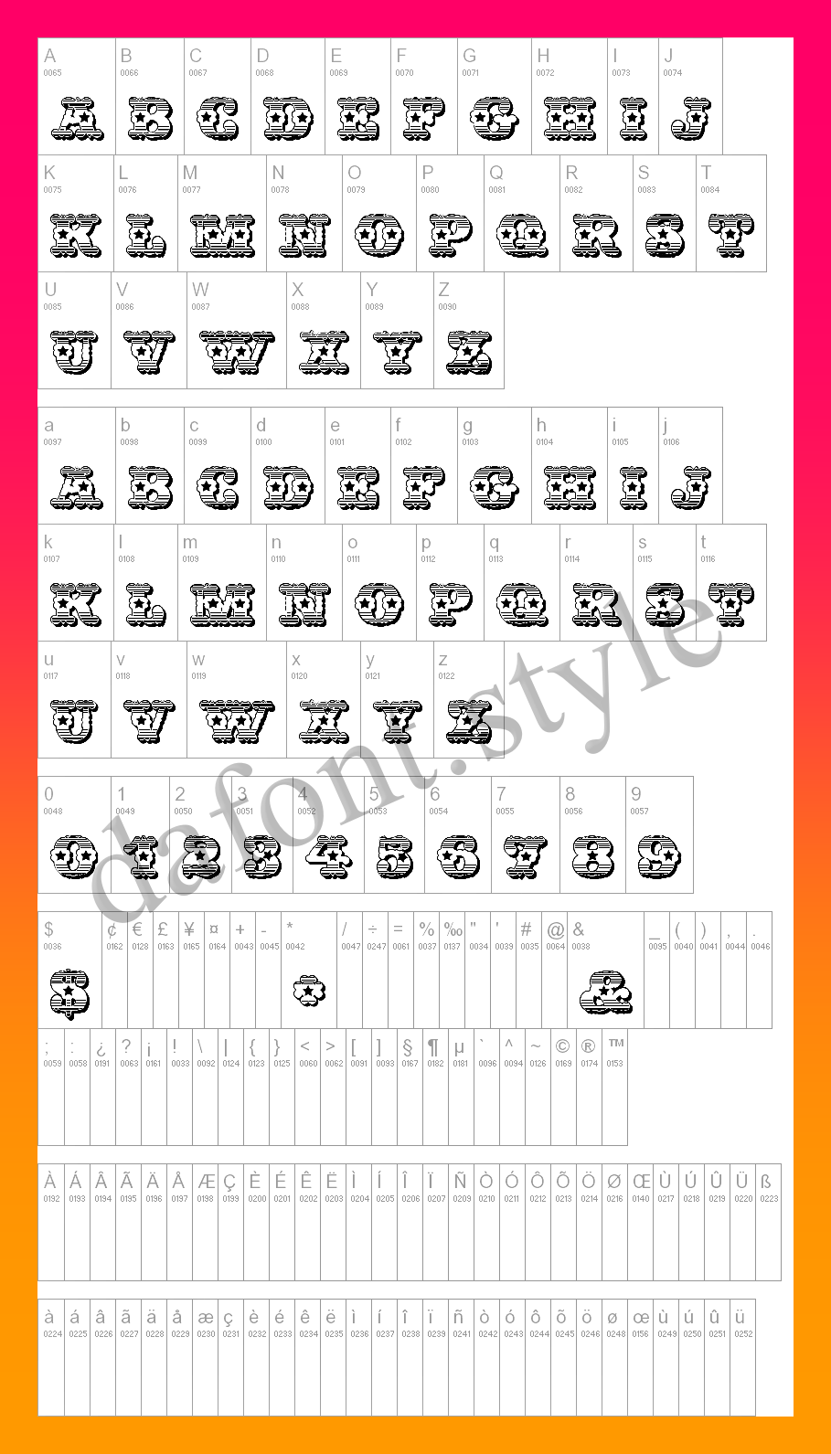 Wild West Font letter style preview