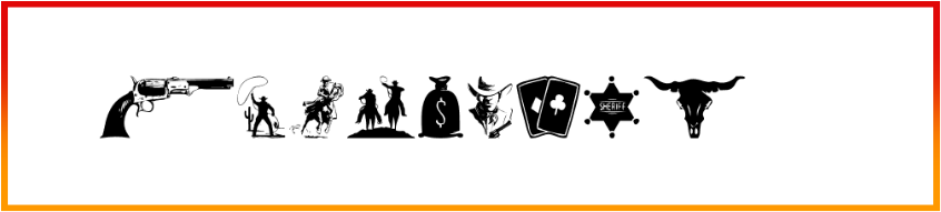 Wild West Icons Font style download