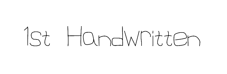 1st Handwritten font download