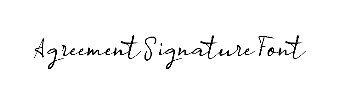 Agreement Signature Font download