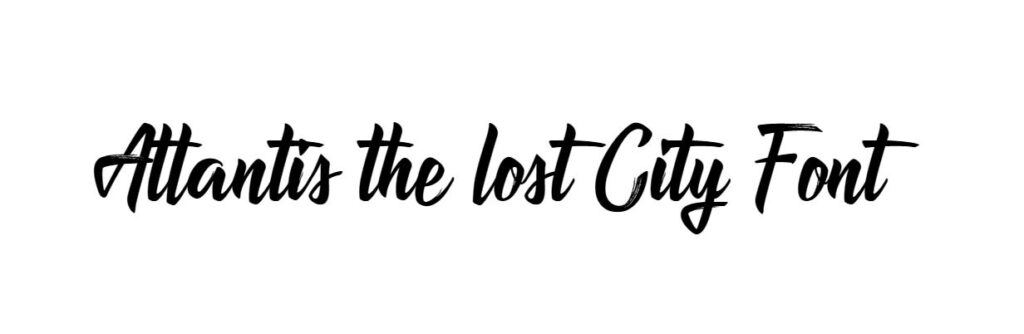 Atlantis the lost City Font download